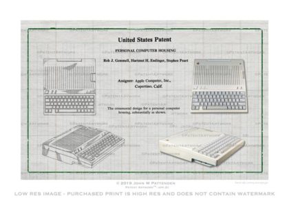 Apple IIc Patent Artwork Print