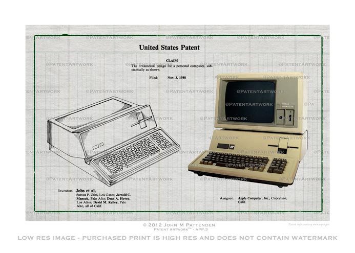 Apple Jobs Patent Artwork Print