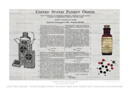Aspirin Patent Artwork Print