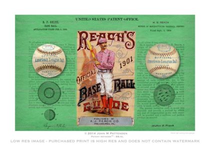 Baseball - American League Patent Artwork Print