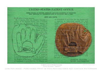 Baseball Catchers Mitt Patent Artwork Print