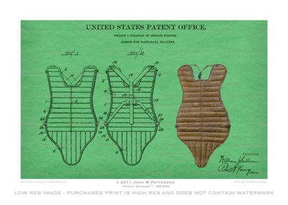 Baseball Catchers Protection Patent Artwork Print