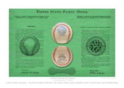 Baseball Patent Artwork Print