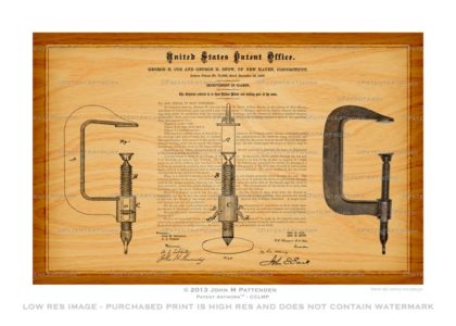 C Clamp Patent Artwork Print