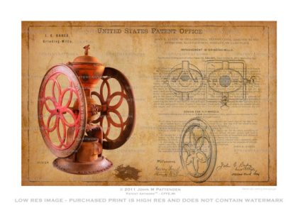 Coffee Mill Patent Artwork Print