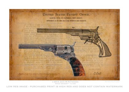 Colt Revolver Patent Artwork Print