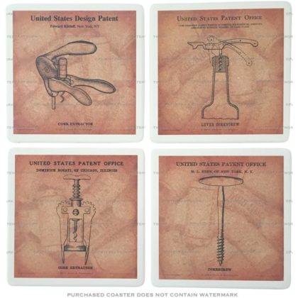 Corkscrew Coasters Patent Artwork