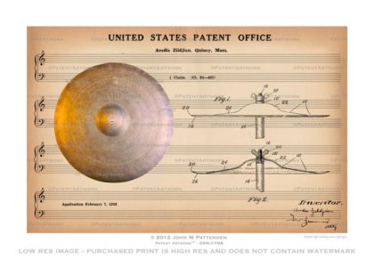 Cymbal Patent Artwork Print