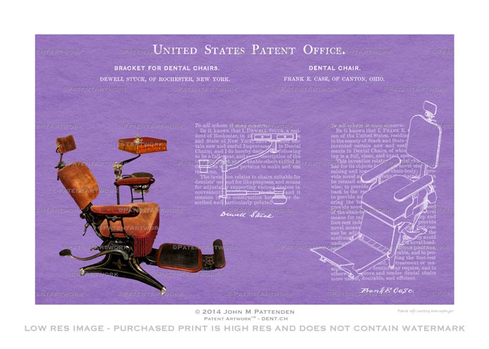 Dentist Chair Patent Artwork Print