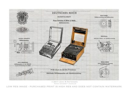 Enigma Machine Patent Artwork Print