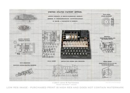 Enigma Machine US Patent Artwork Print