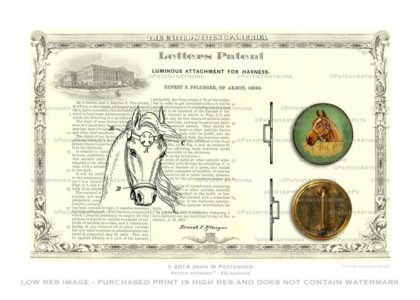 Equestrian Harness Attachment Patent Artwork Print