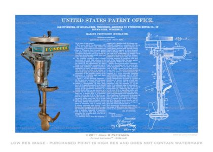 Evinrude Outboard Patent Artwork Print