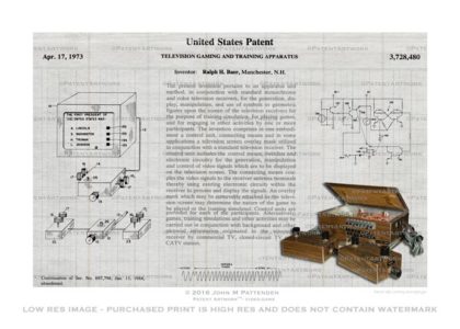 First Video Game Patent Artwork Print