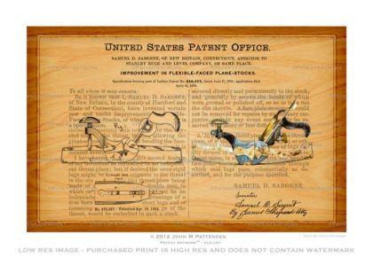 Flexible Faced Plane Patent Artwork Print