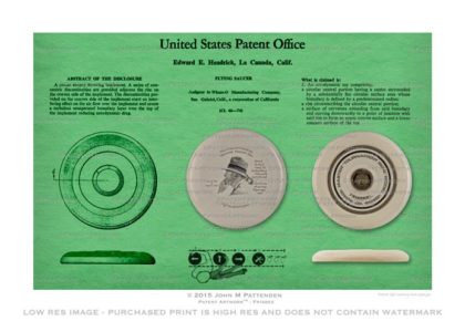 Frisbee Headrick Patent Artwork Print