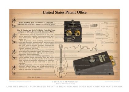 Fuzz Pedal Patent Artwork Print