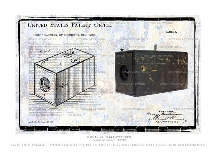 George Eastman Brownie Patent Artwork Print