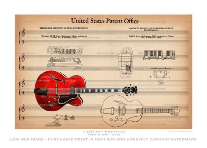 Gibson L5 Patent Artwork Print