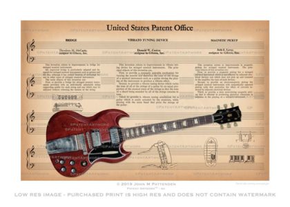 Gibson SG Patent Artwork Print