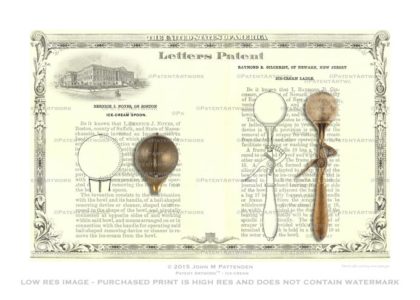 Gilchrist Ice-Cream Ladle Patent Artwork Print