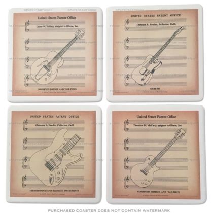 Guitar Coasters Patent Artwork