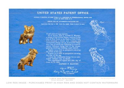 Hood Ornament Mac Dog Patent Artwork Print