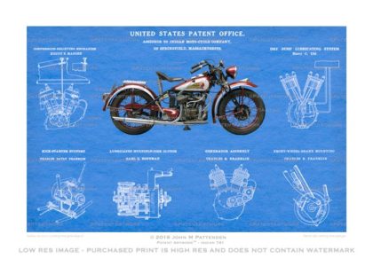 Indian 741 Patent Artwork Print