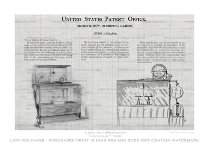 Infant Incubator Patent Artwork Print