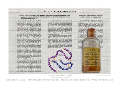 Insulin Patent Artwork Print