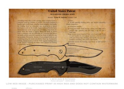 Knife Wave Patent Artwork Print