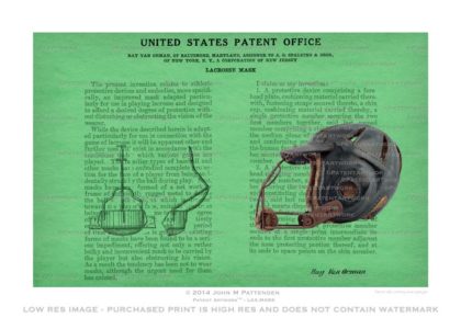 Lacrosse Mask Patent Artwork Print