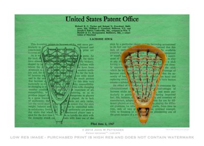 Lacrosse Stick STX Patent Artwork Print