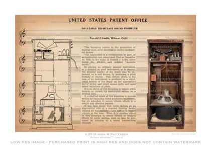 Leslie Speaker Patent Artwork Print