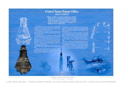 Mercury Space Craft Patent Artwork Print