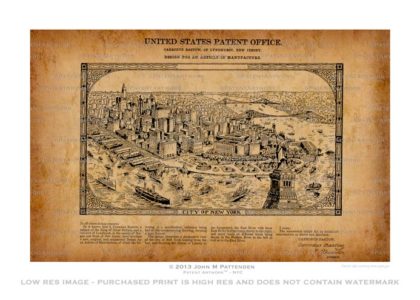 New York City Patent Artwork Print