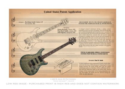 PRS 513 Patent Artwork Print