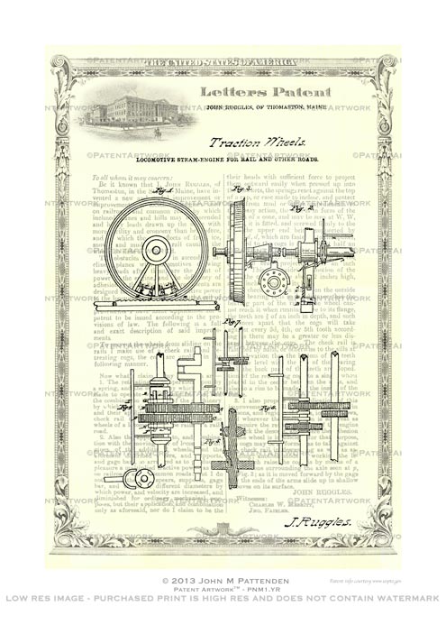 Patent Number 1 Patent Artwork Print