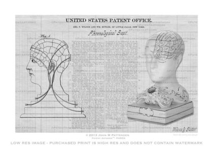 Phrenology Patent Artwork Print
