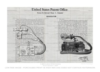 Respirator Patent Artwork Print