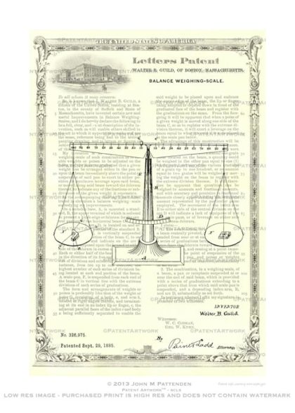 Scales Patent Artwork Print