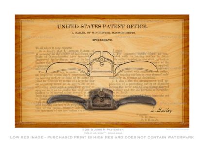 Spoke Shaver Patent Artwork Print