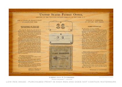 Whist Game Counter Patent Artwork Print