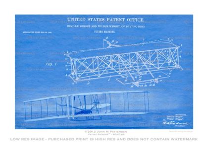 Wright Brothers Patent Artwork Print