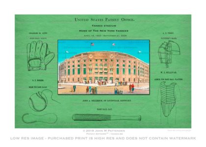 Yankee Stadium New York Yankees Patent Artwork Print